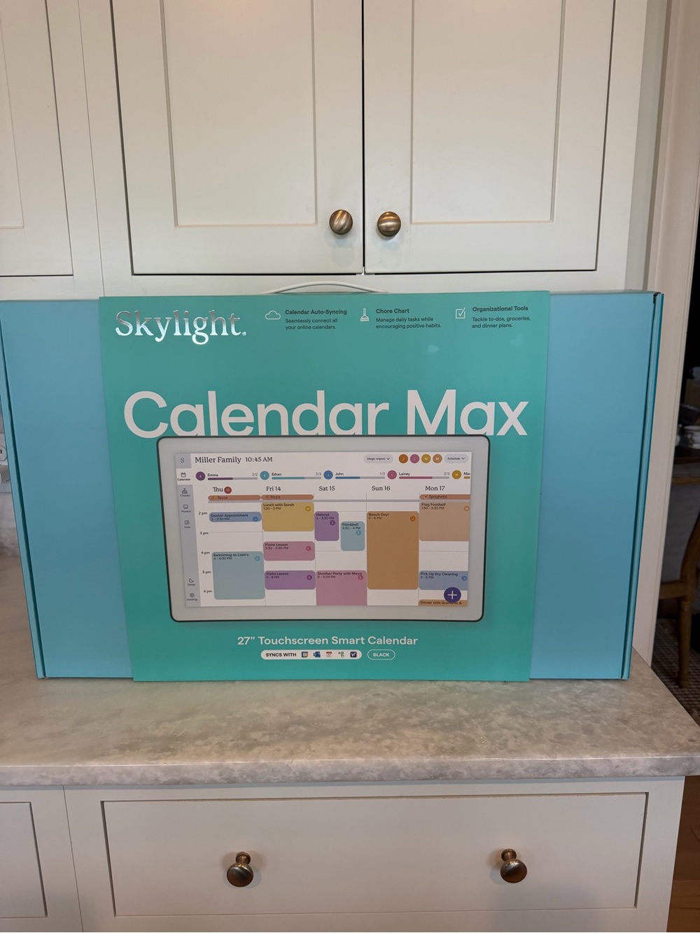 Skylight 27” CalMax Digital Calendar Touchscreen black snap frame  NIB